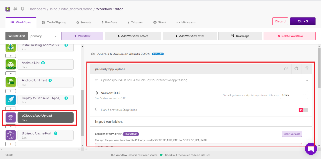 Bitrise Plugin on pCloudy