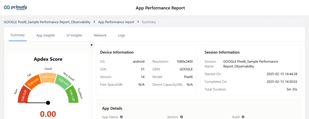 pcloudy performance testing report