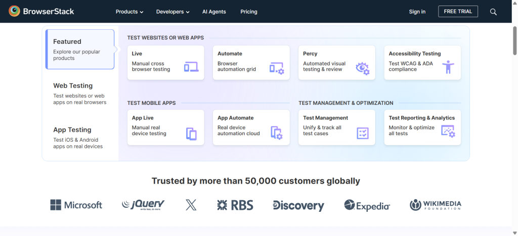 browserstack platform
